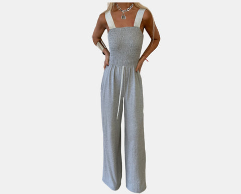 4.3 Ash Grey and Silver Jumpsuit - The St. Tropez