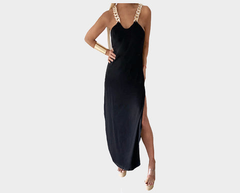 Deep Gray Off The Shoulder Date Night Dress - The Alta Roma