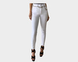 Blanc & Silver Denim Jeans - The Milano