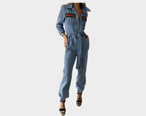 56 Scarlet Red off shoulder Zipper Jumpsuit - The Rodeo Drive