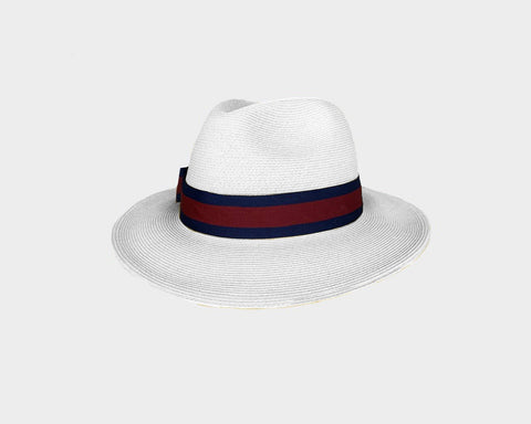 Two-tone Beige and White Sun Hat - The St. Barth