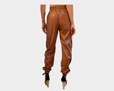 55 Deep Orange Safran Vegan Leather Weekender Pants - The Bond Street