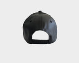 4. The Bond Black Vegan  Leather Unisex Cap - The Milano