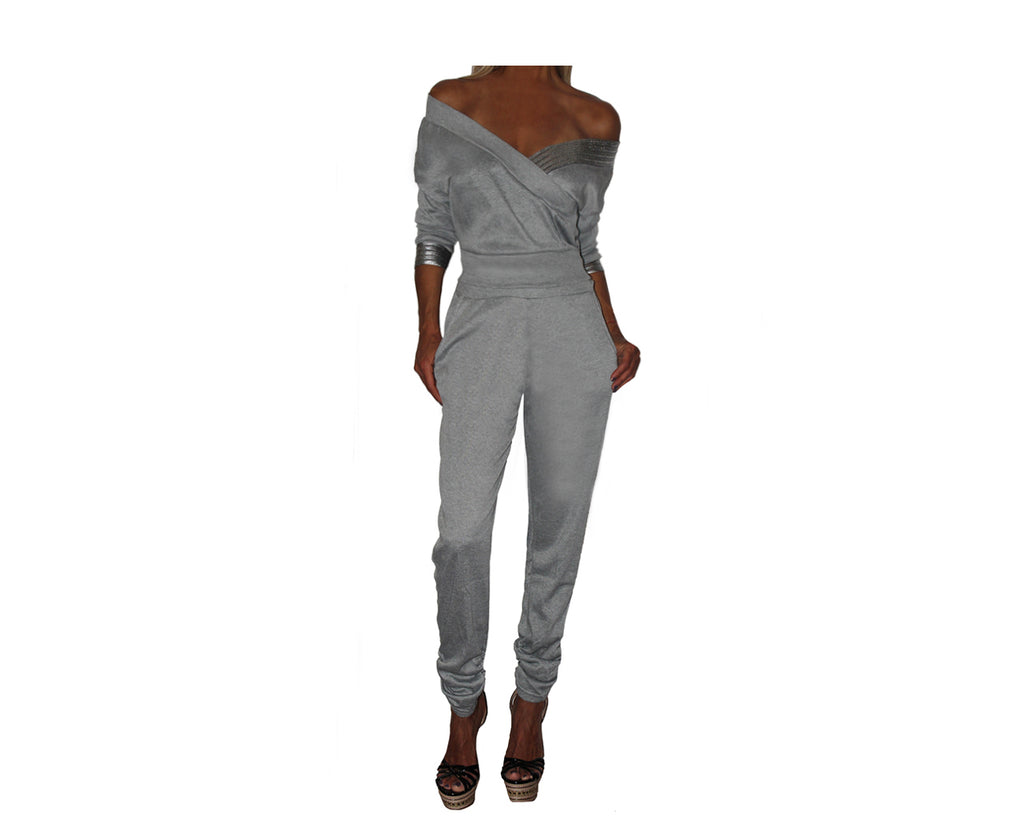 Heather Silver Gray Chic Track Suit - The Fifth Avenue