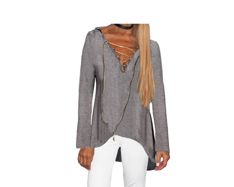2. Silver Heather Gray Crop Sweater Top - The Park Avenue
