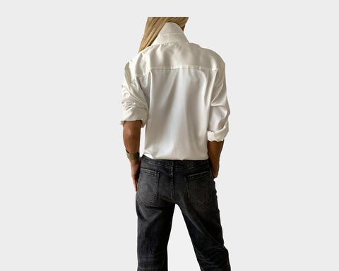 9.1 Quintessential White long Sleeve Dress Shirt - The Park Avenue