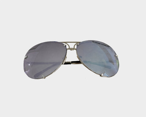 45 Bleu Mer Reflecting Large Aviator Sunglasses - The Tuscany