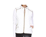 Quilted Vest - White - The Aspen
