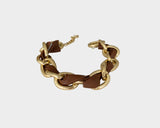 Cedar Brown & Gold Large Link Choker Necklace- The Park Avenue