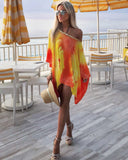Golden Sun One Shoulder Apres-Beach Cover-up Dress- The St. Barth