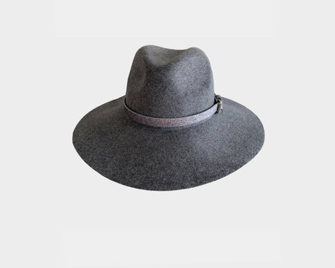 Deep Plum 100% Wool Panama Style Hat - The Aspen