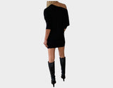 Black Off The Shoulder Date Night Dress - The Milano Si