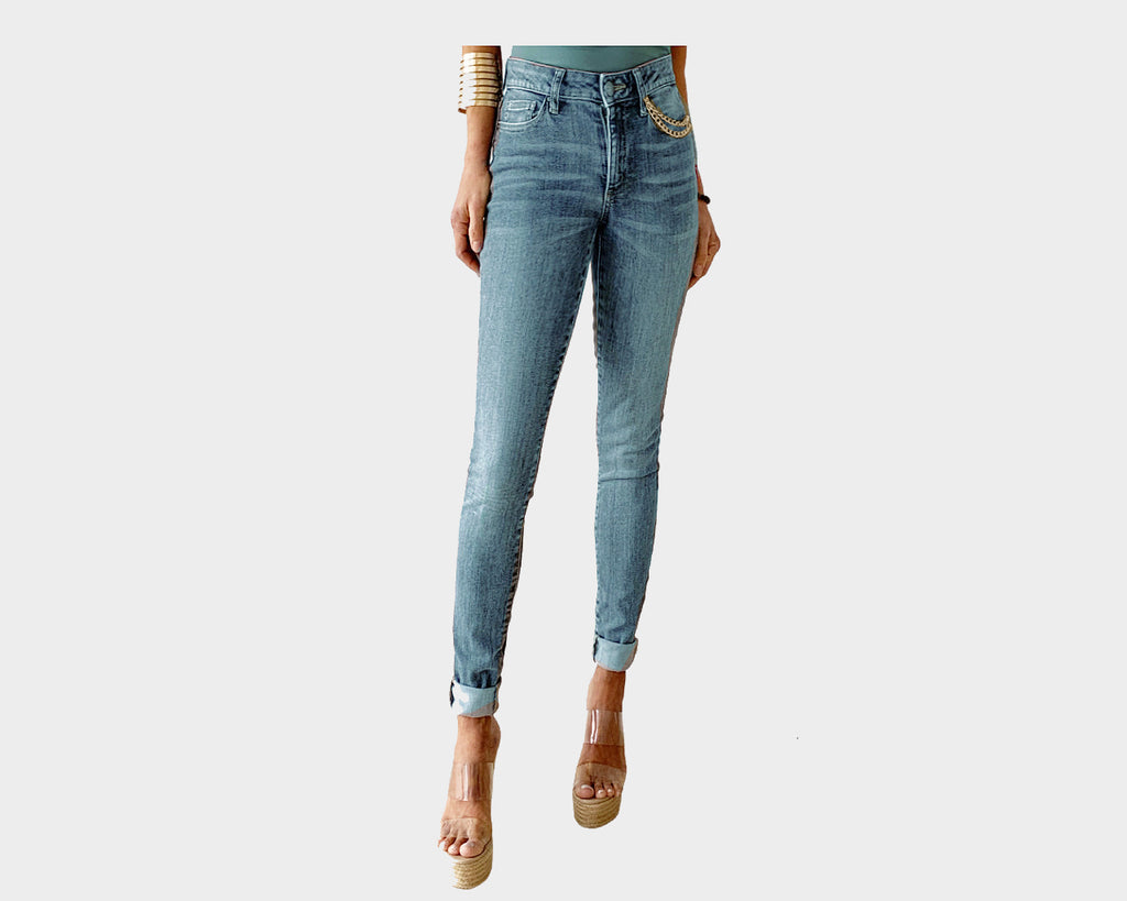 Blue Washed Denim Jeans - The Milano