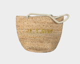1. Amour Je T’aime Tan Oversize Bag Sac de Plage Cordon/Beach Woven Braided Bag - The Cap D' Antibes