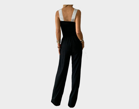4.3 Black and Silver Jumpsuit - The St. Tropez