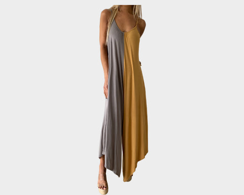 4.3 Ash Grey and Silver Jumpsuit - The St. Tropez