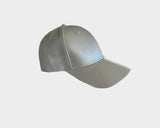 21. Silver  Vegan  Leather Unisex Cap - The Milano