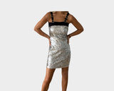 72 Cascade Silver Sequins Dress - The Milano Si