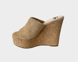 88 Sand Taupe Backless Wedge Sandal - The Tuscany