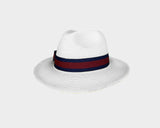 . White Nautical Fedora Style Hat - The Milan