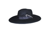 Black Wide Brim Felt Hat - The Broadway