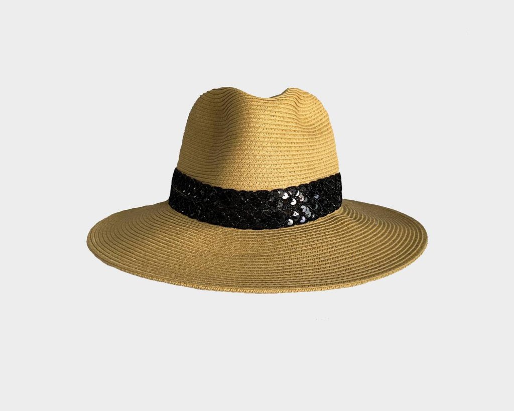 Tan Panama Style Sun Hat - The Sun Chaser