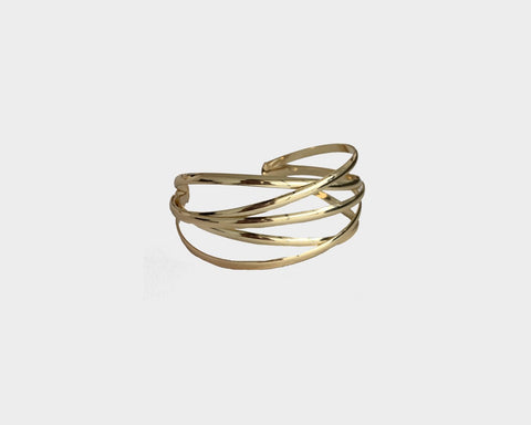 Large Style Silver Metal Cuff  - The Milan Collection