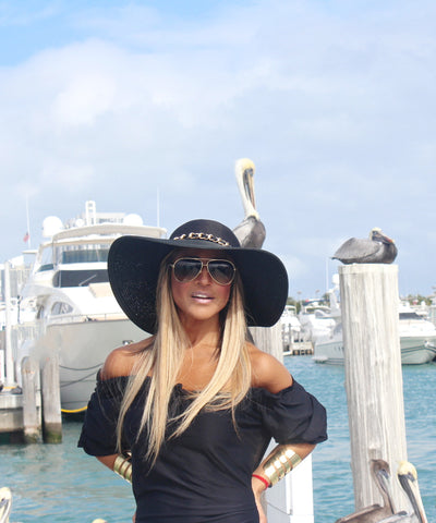 Black Resort Hat - The Cannes Hat