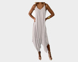 White and Wooden Strap Jumpsuit - The Amalfi Coast