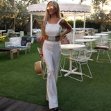 White & Silver Jumpsuit - The Bel Air