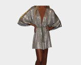 45 Golden Metallic Kimono Style Jumpsuit - The St. Barth