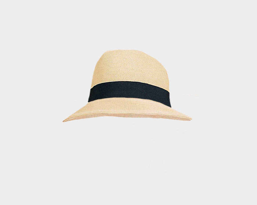 Natural Tan Monaco Hat Cloche Fedora Style Hat - The St.Barth