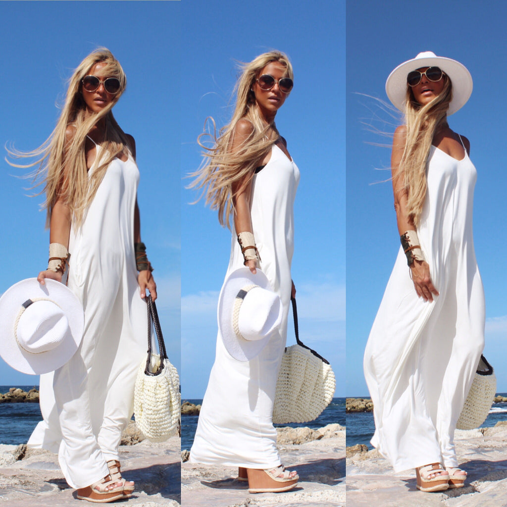 White Panama Style Hat - The Ibiza – Regine Chevallier