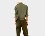 Sage Linen Long Sleeve Shirt - The St. Barts