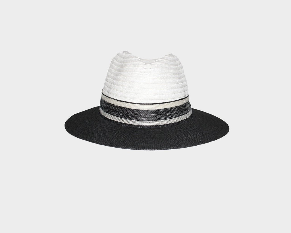White & black Sun Hat - The St. Barth
