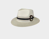 True White Fedora Style Sun Hat - The Amalfi Coast