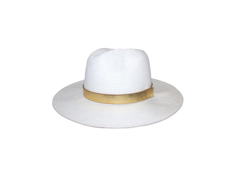 White Panama Style Hat - The Starstruck II
