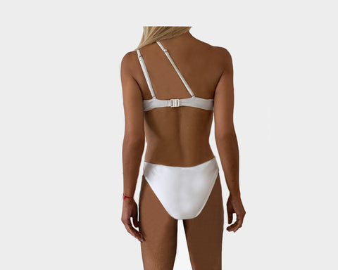 White Resortwear One Piece Bathing Suit - The Monaco