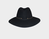 3 Black Wool Panama Style Hat - The Tribeca