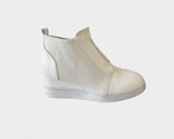 91 White Wedge Sneakers - The Milano