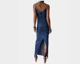 89 Stretch Denim Form Fitting Ankle Length Dress - The St. Tropez