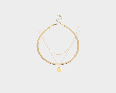 2.0 Large Link Multi Layer Gold Necklace - The Milano