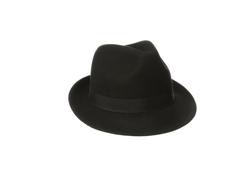 Mens Black Wool Felt Hat - The Mr. Dapper