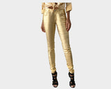 2  Champagne Royale Vegan-Leather jeans - The Milano