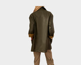 85 Kaitoke Green Vegan Leather Long Sleeve Jacket - The Park Avenue