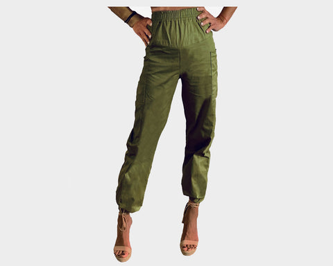 64 Cargo Green Weekender Pants - The Cape Town