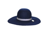 Royal Blue 100% Wool Felt Floppy Hat - The London