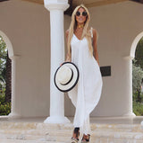 White Grecian Jumpsuit - The Tuscany