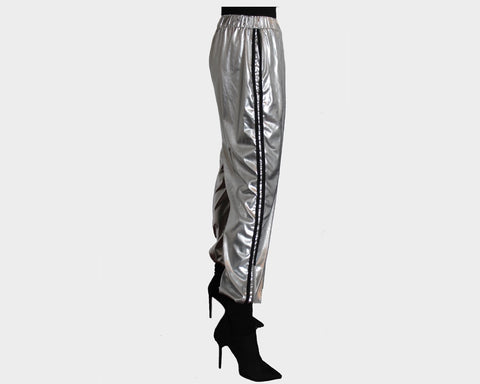 9.9 Silver Jog Pants - The Manhattan