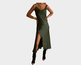 9 Emerald Green Slit Dress - The Park Avenue